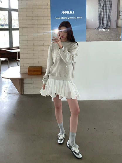 Irregular Pleated Skirt