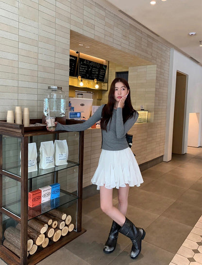 Irregular Pleated Skirt