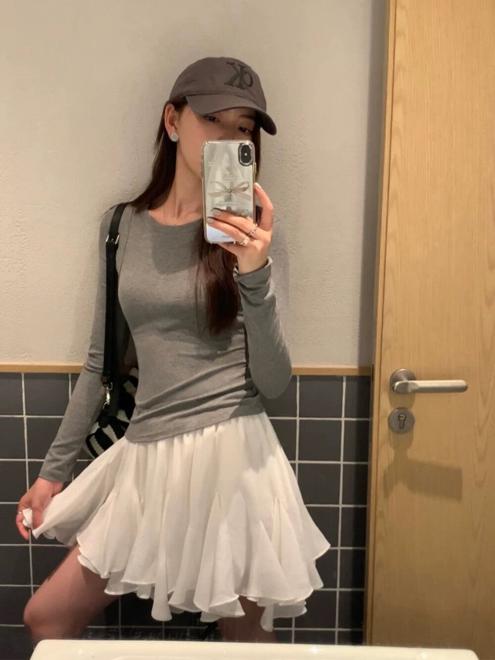 Irregular Pleated Skirt