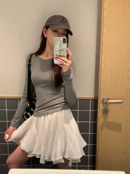 Irregular Pleated Skirt