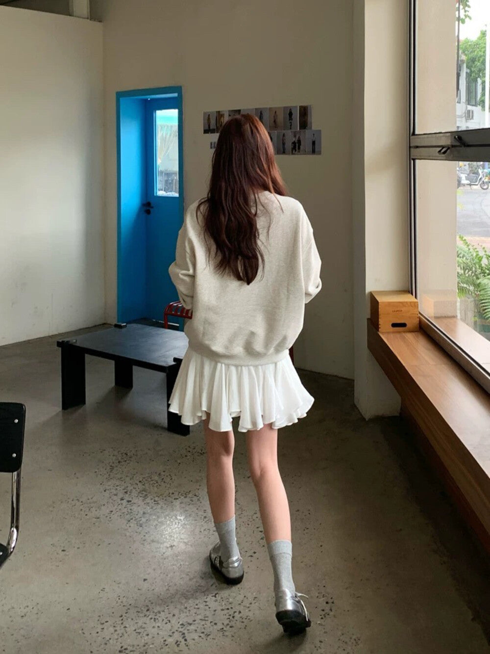 Irregular Pleated Skirt