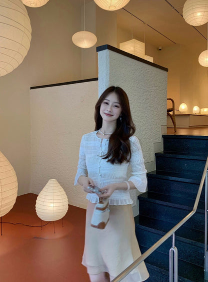 Embroidered Sequin Ruched Stretch Top