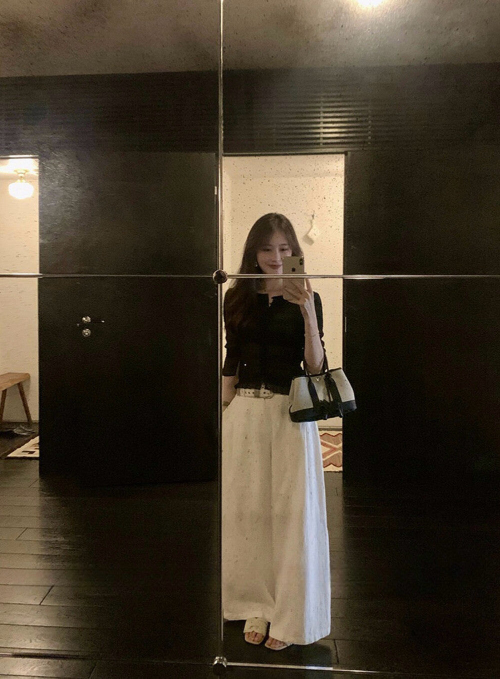 Embroidered Sequin Ruched Stretch Top