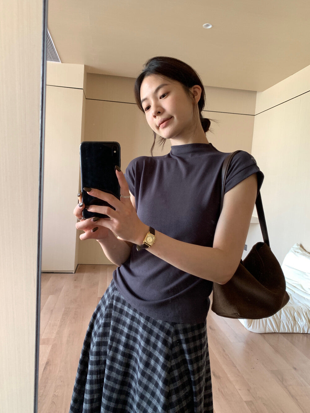 Versatile Slim-Fit Mock Neck Base Layer Top