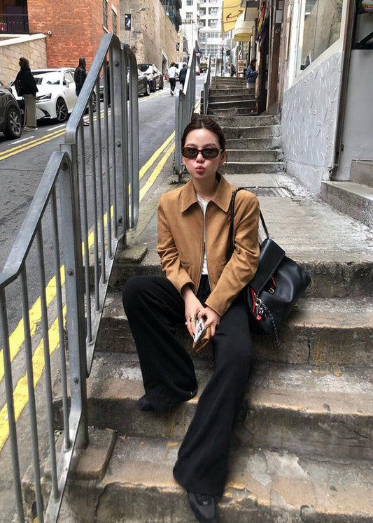 翻領顯瘦正肩短外套