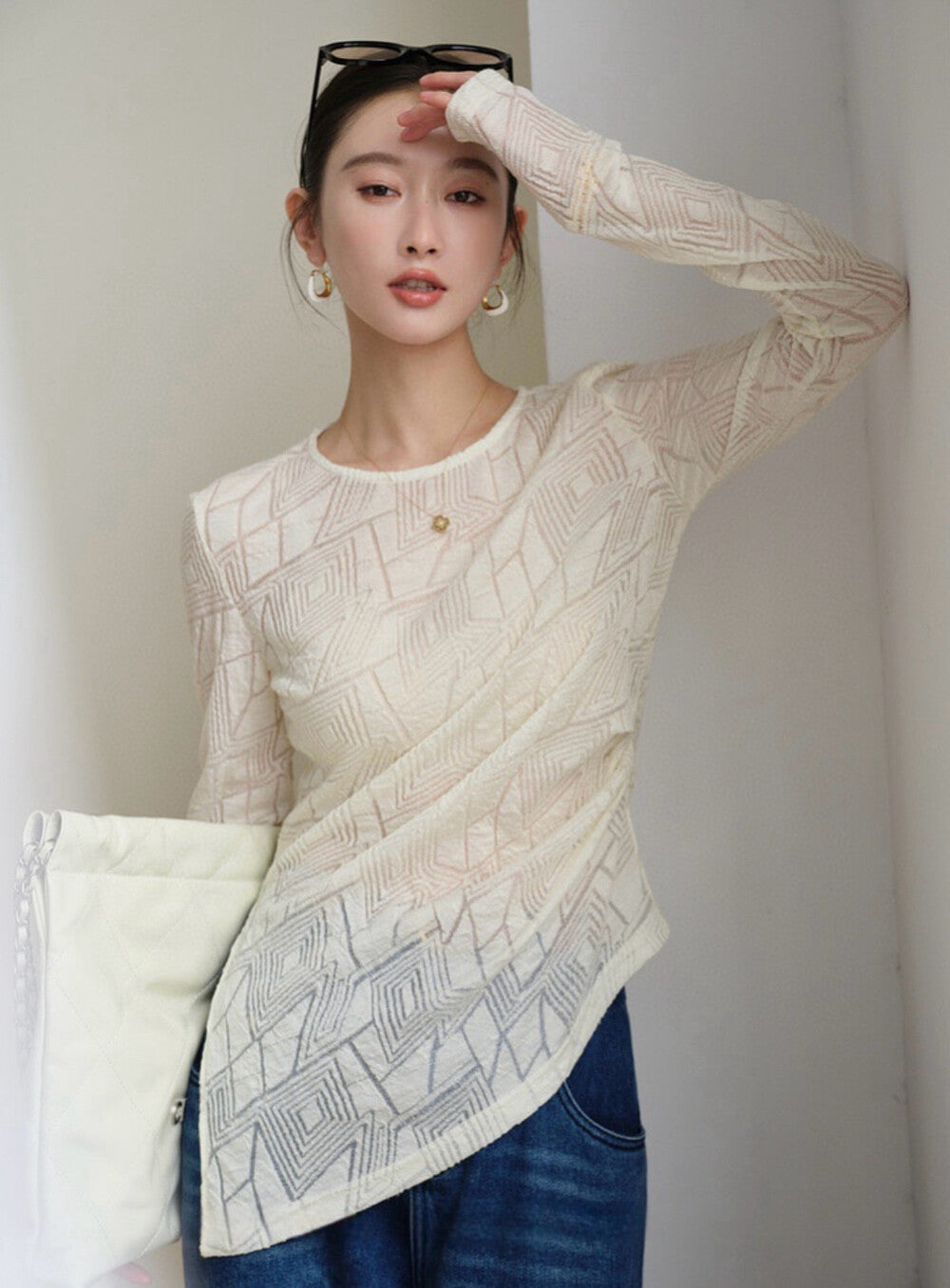 Asymmetrical Ruched Slim Top