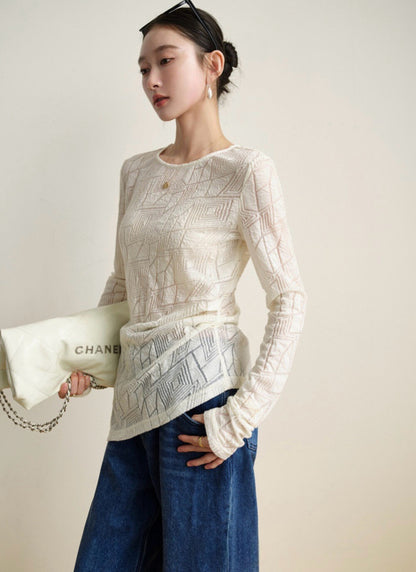 Asymmetrical Ruched Slim Top