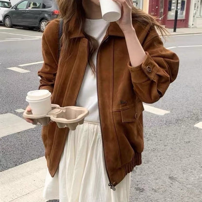 復古鬆緊邊外套