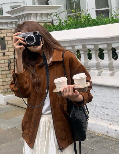 復古鬆緊邊外套