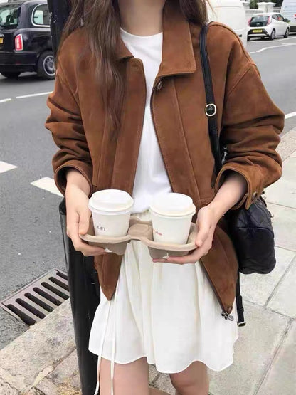 復古鬆緊邊外套