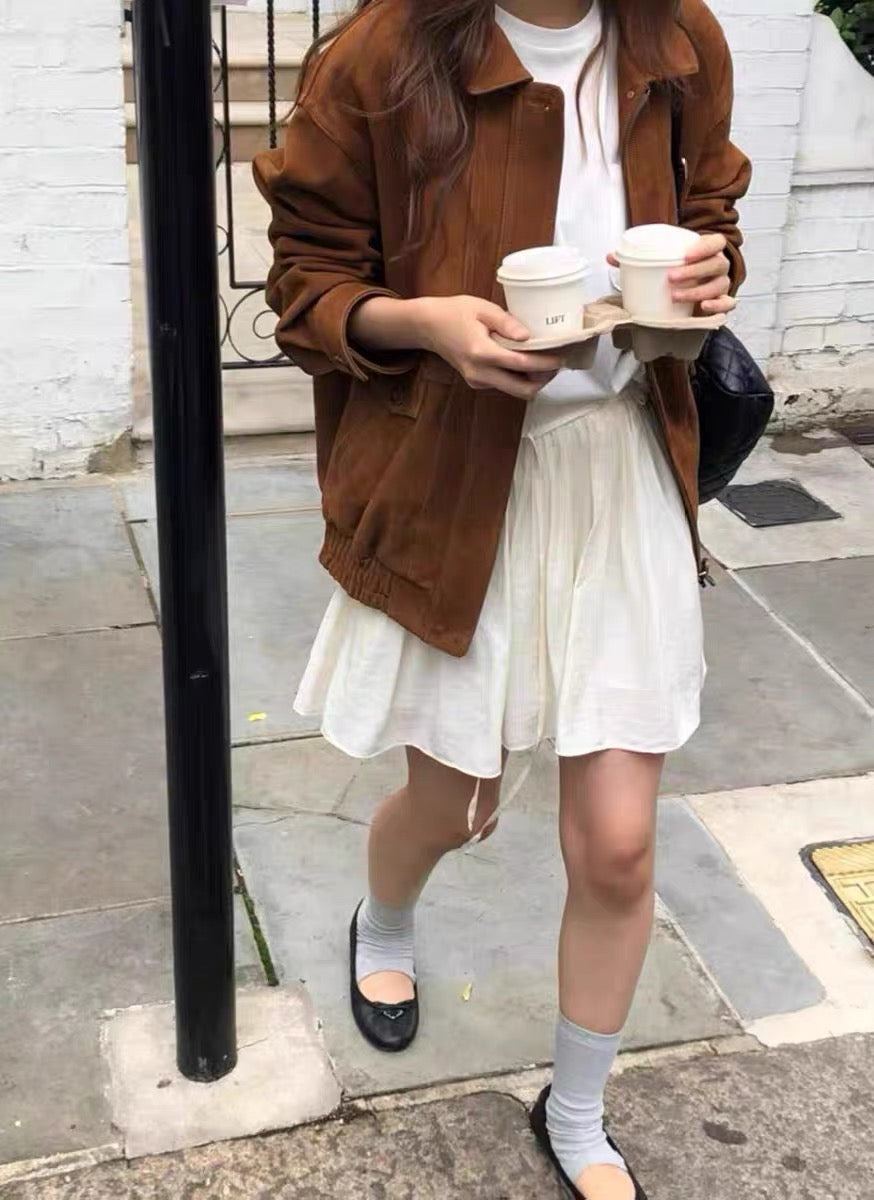 復古鬆緊邊外套