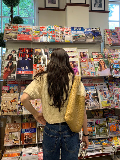 French Vintage Short-Sleeve Sweater