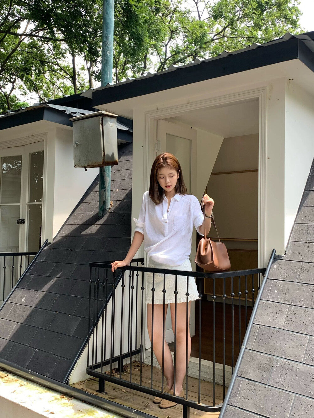 Loose Button-Up Long Sleeve Shirt