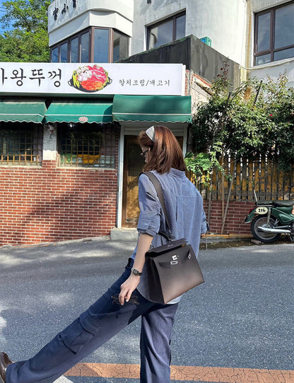 Loose Button-Up Long Sleeve Shirt