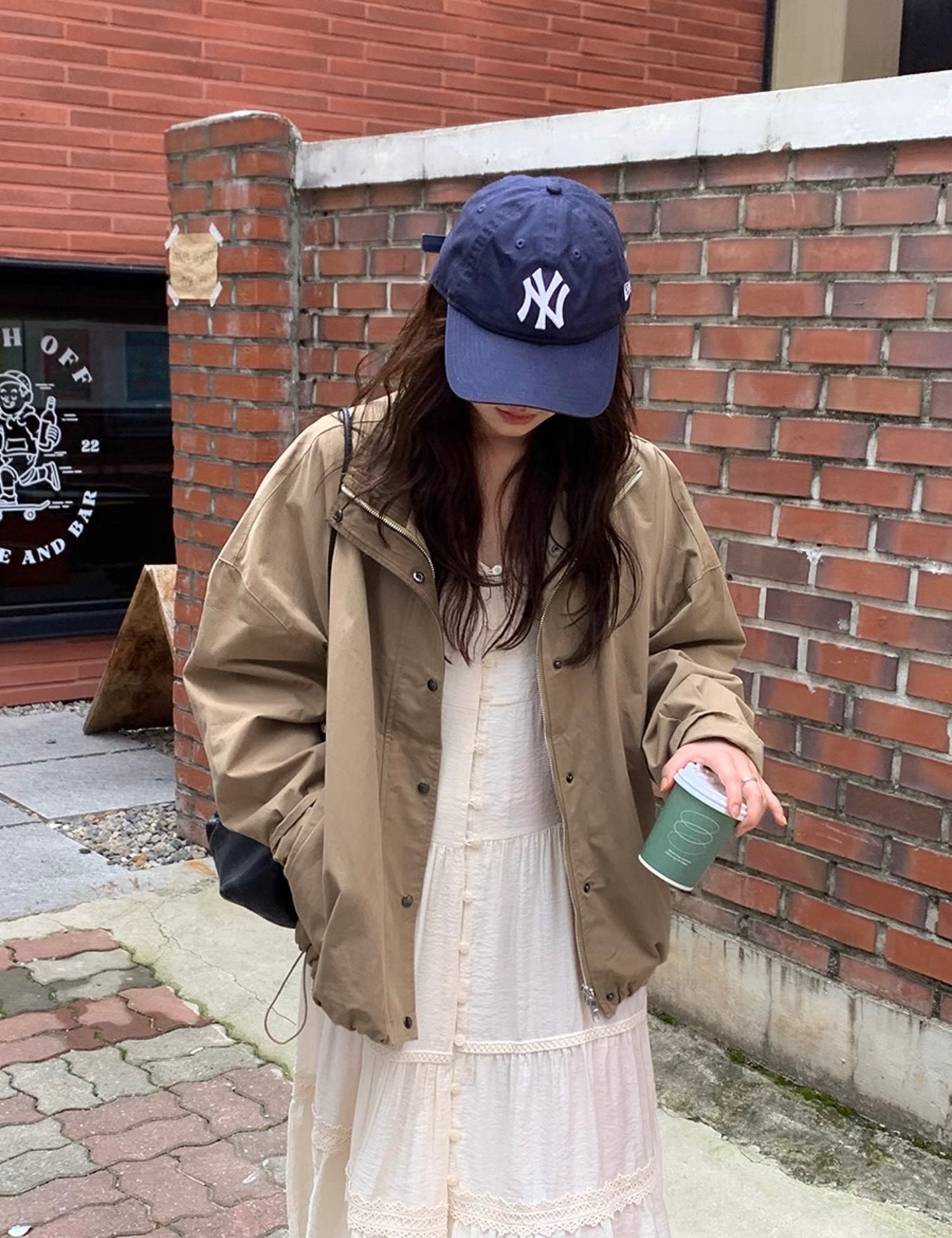 Color-blocking Loose-fit Jacket