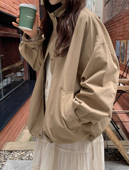 Color-blocking Loose-fit Jacket