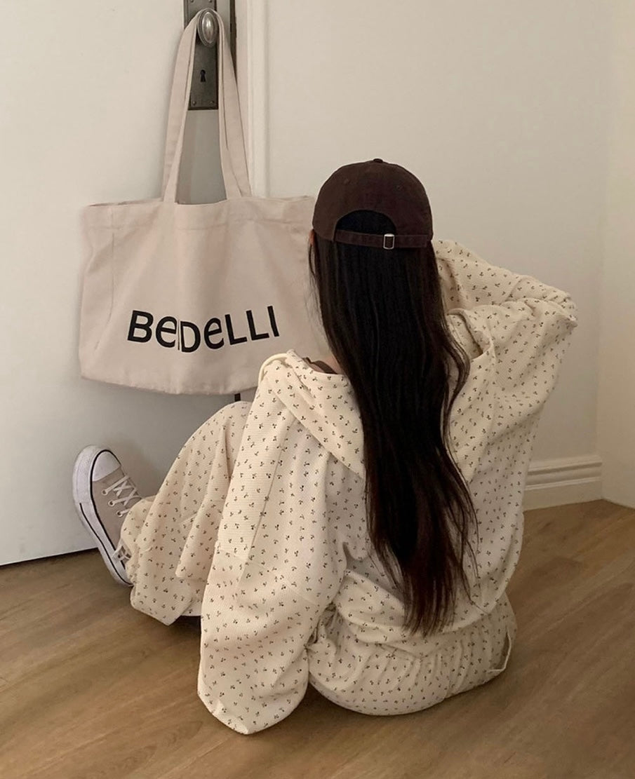 印花華夫格衛衣set