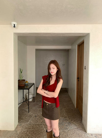 山茶花吊帶+開衫set