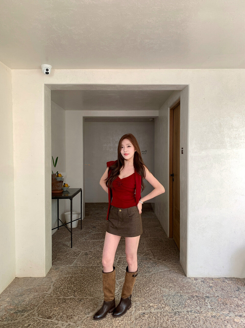 山茶花吊帶+開衫set