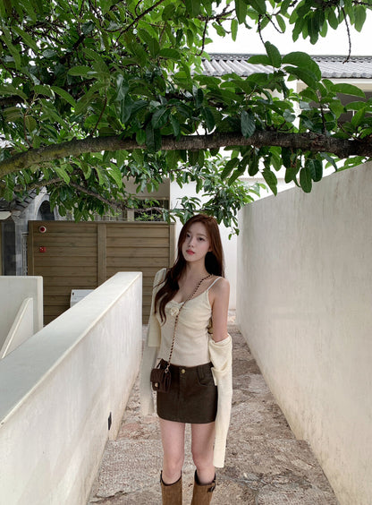 山茶花吊帶+開衫set