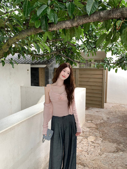 山茶花吊帶+開衫set