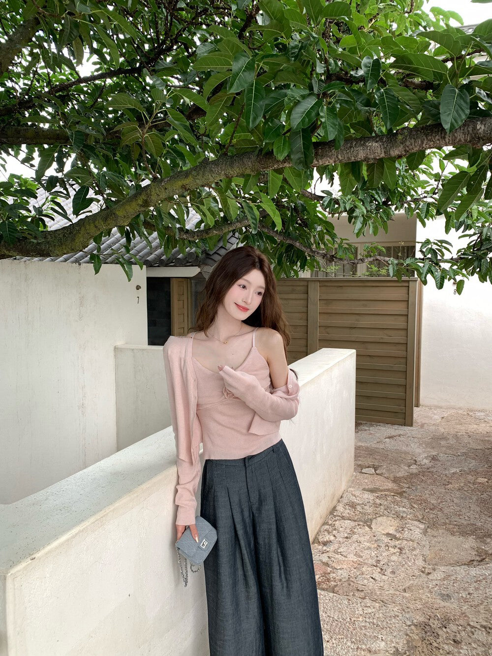 山茶花吊帶+開衫set