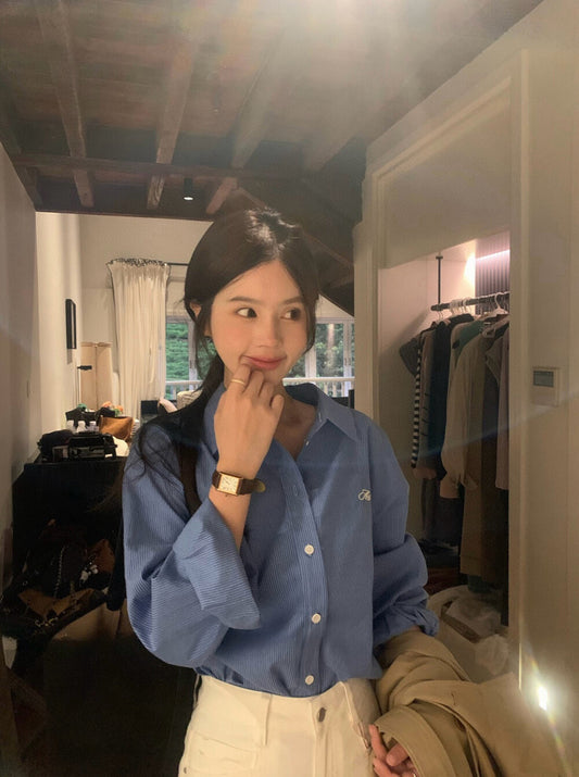 Vintage Embroidered Loose Shirt