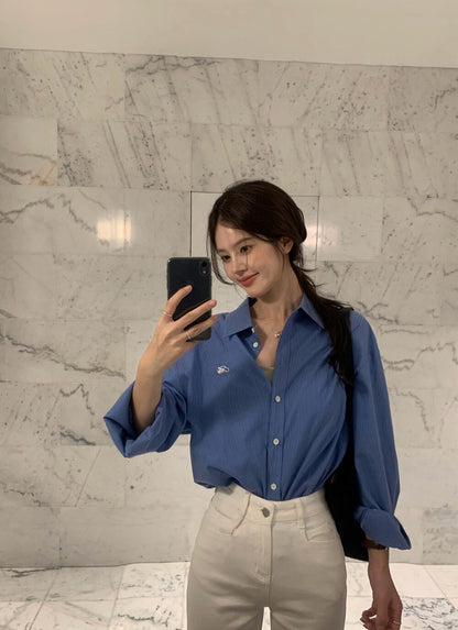 Vintage Embroidered Loose Shirt