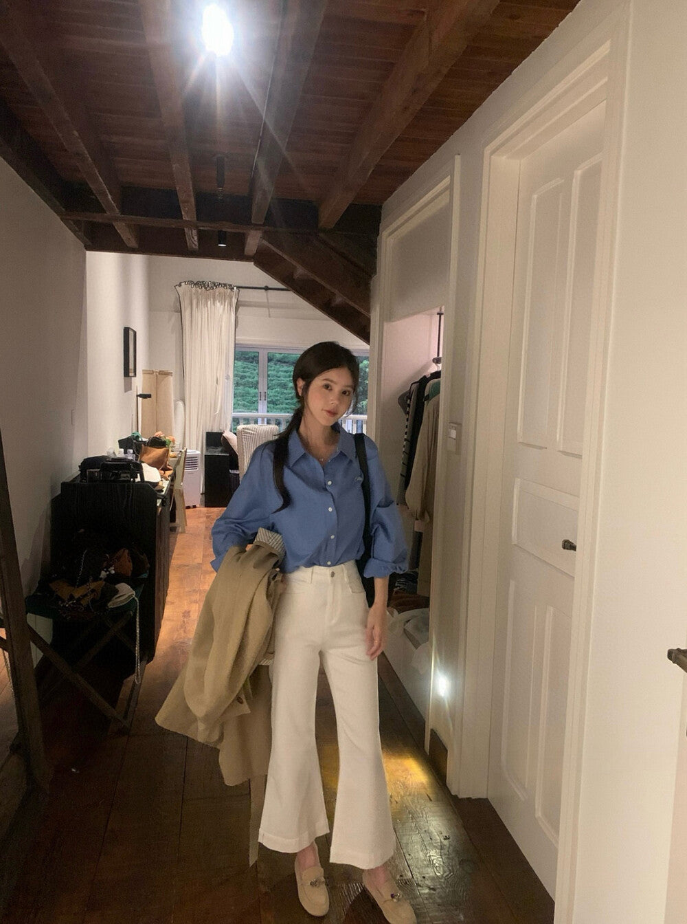 Vintage Embroidered Loose Shirt