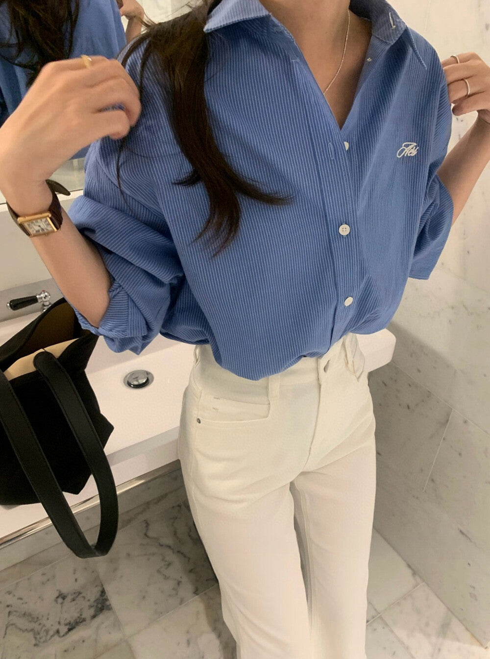 Vintage Embroidered Loose Shirt