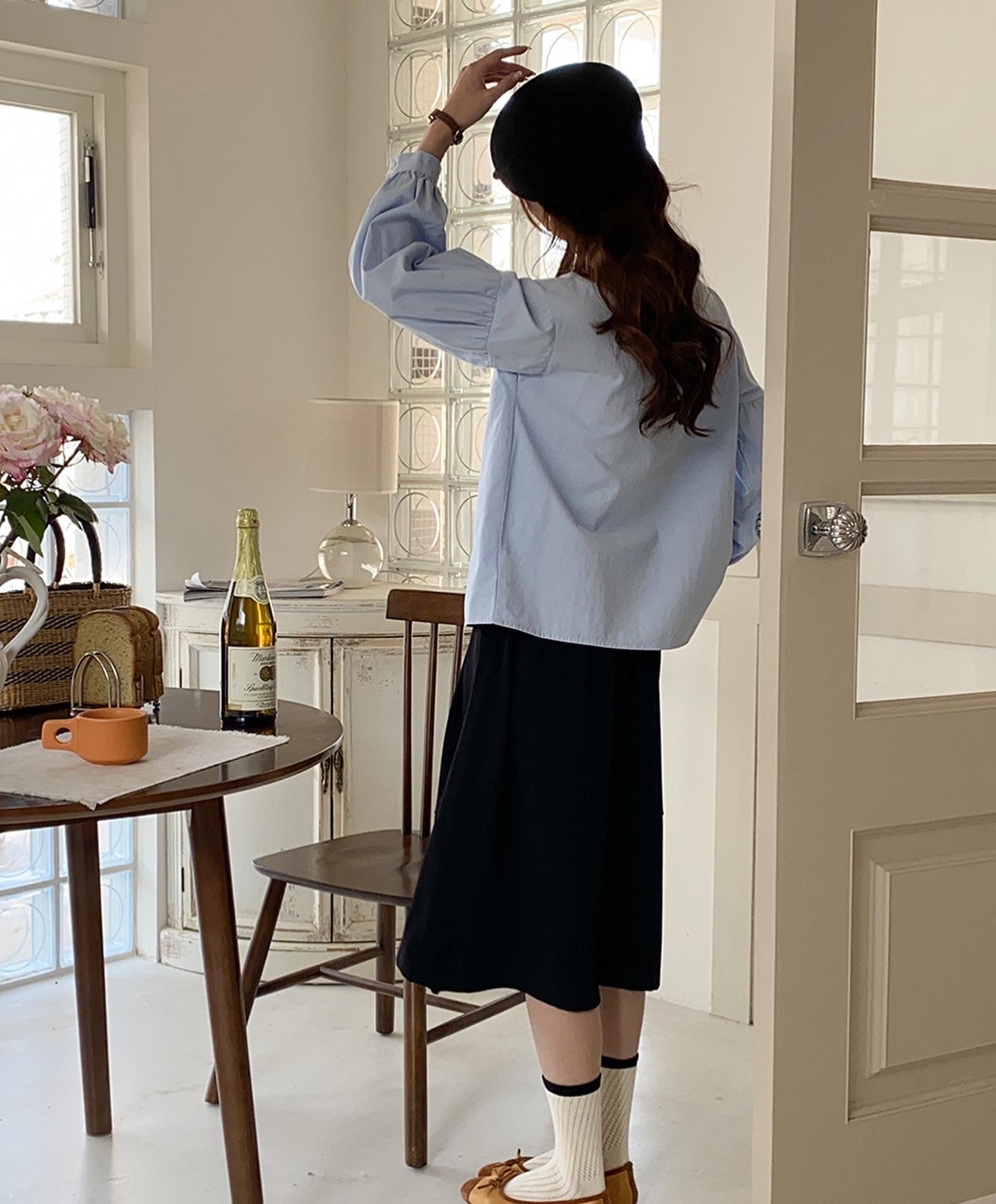 ランタンスリーブシャツ