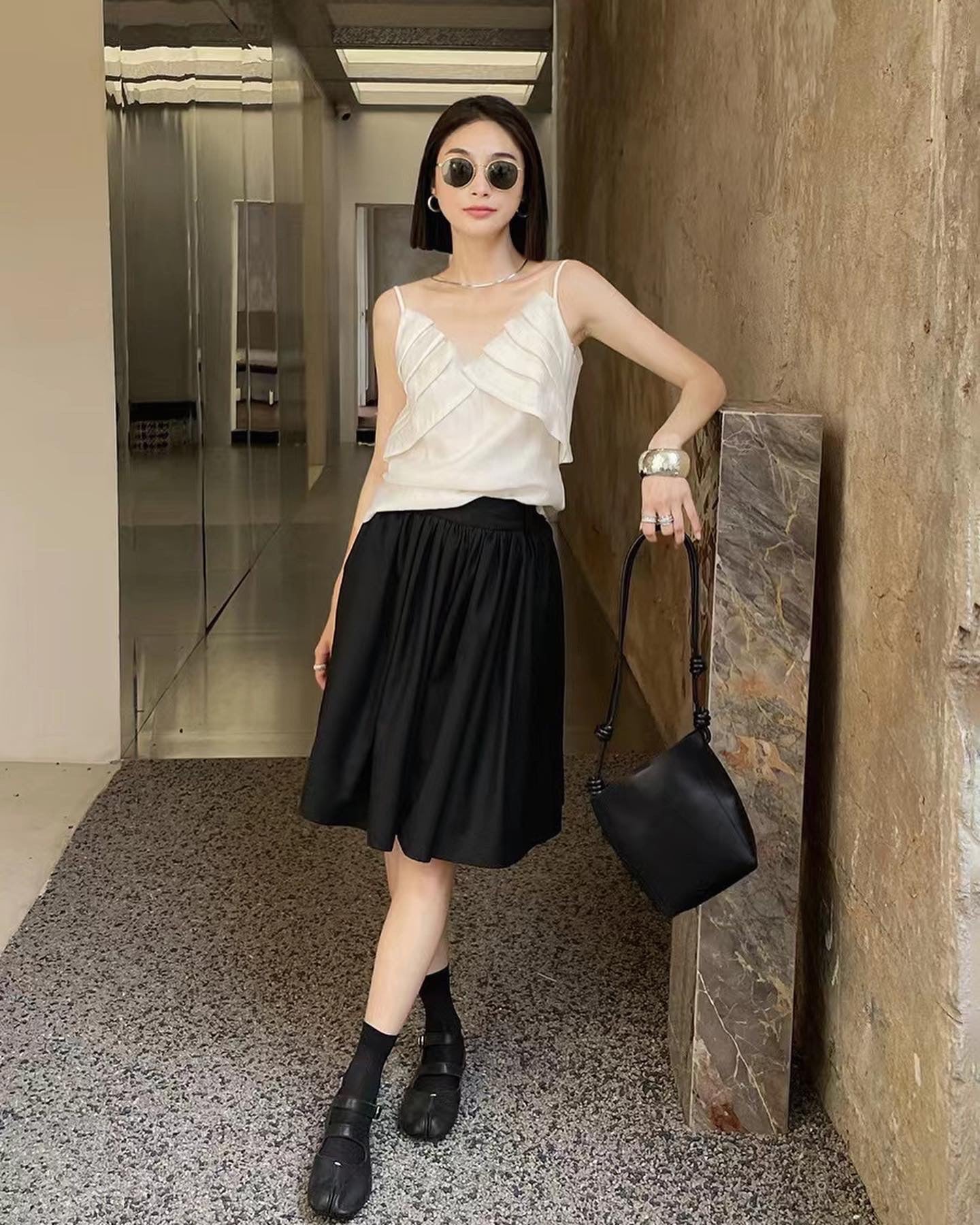 荷葉邊吊帶背心