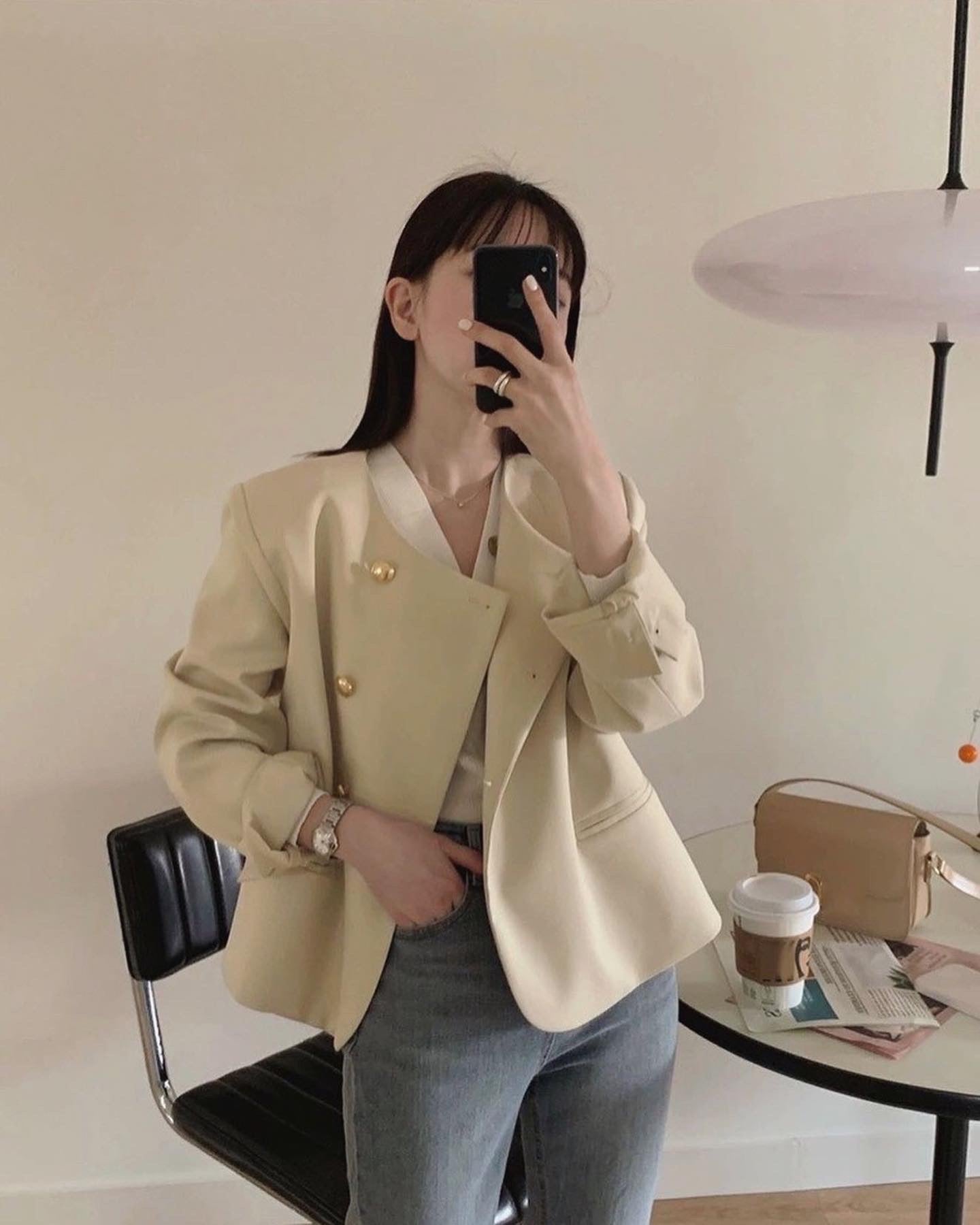 クルーネックジャケット