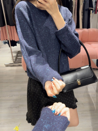 氣質斜領掛脖韓系上衣