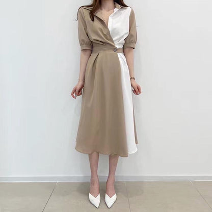 色分けのワンピースドレス