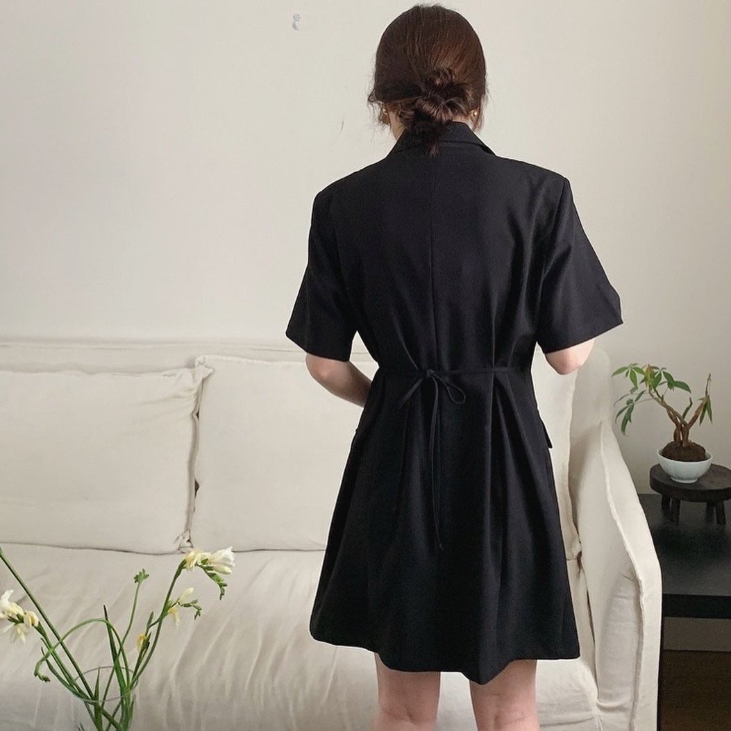 Tie Belt Blazer Dress