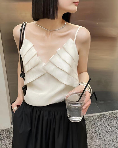 荷葉邊吊帶背心