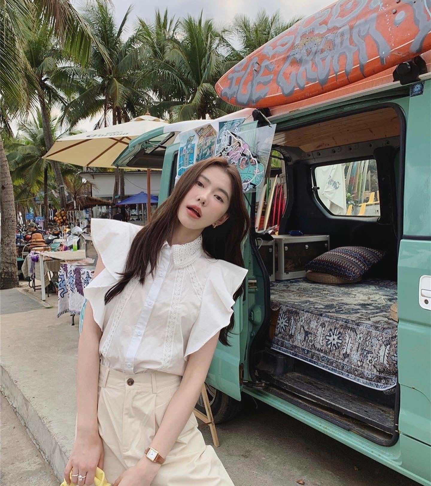 French Lapel Patchwork Shirt