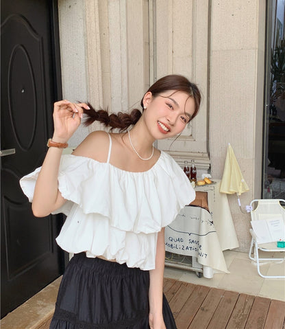 one-shoulder strap top