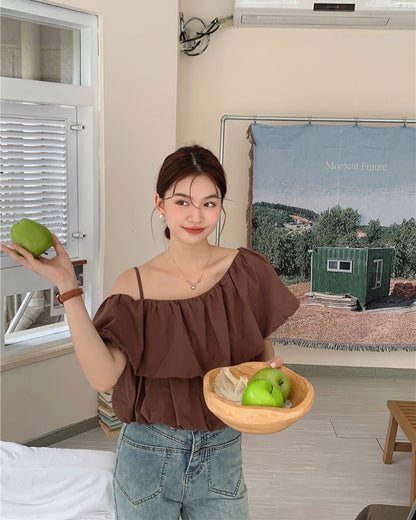 one-shoulder strap top