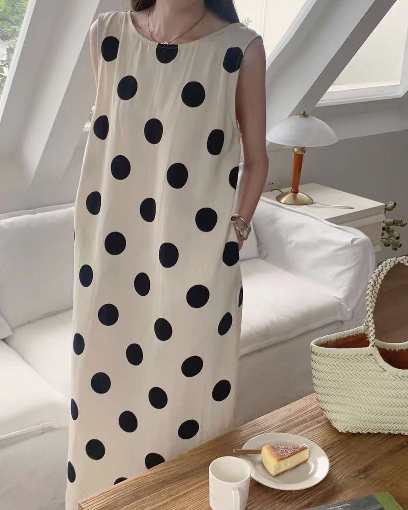 Polka Dot Maxi Dress