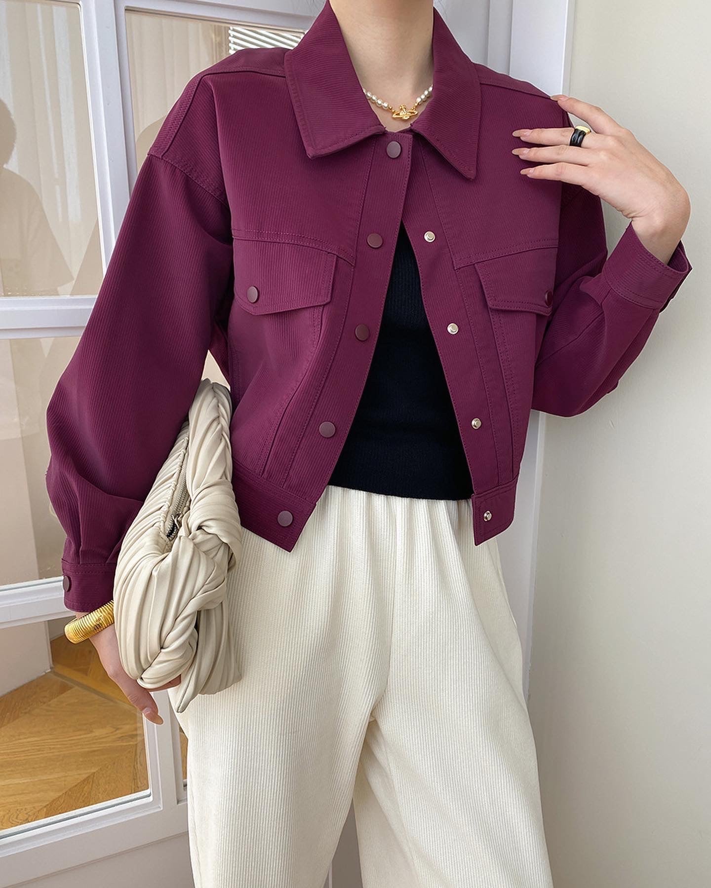 ワークウェア風ショートジャケット