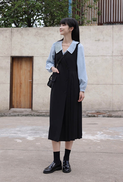 風琴領恤衫套裝裙