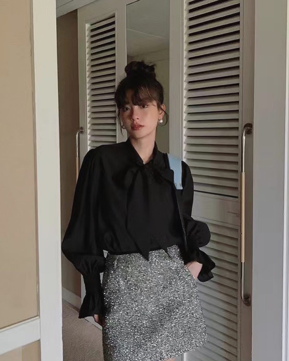 Bow Tie Long Sleeve Shirt