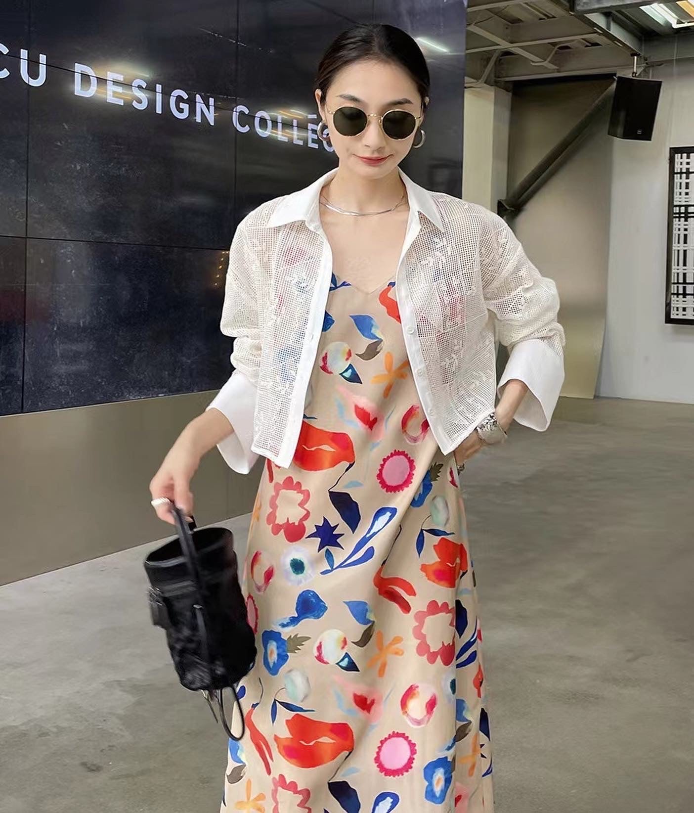 花柄キャミソールドレス