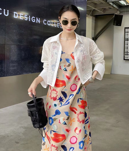 花柄キャミソールドレス