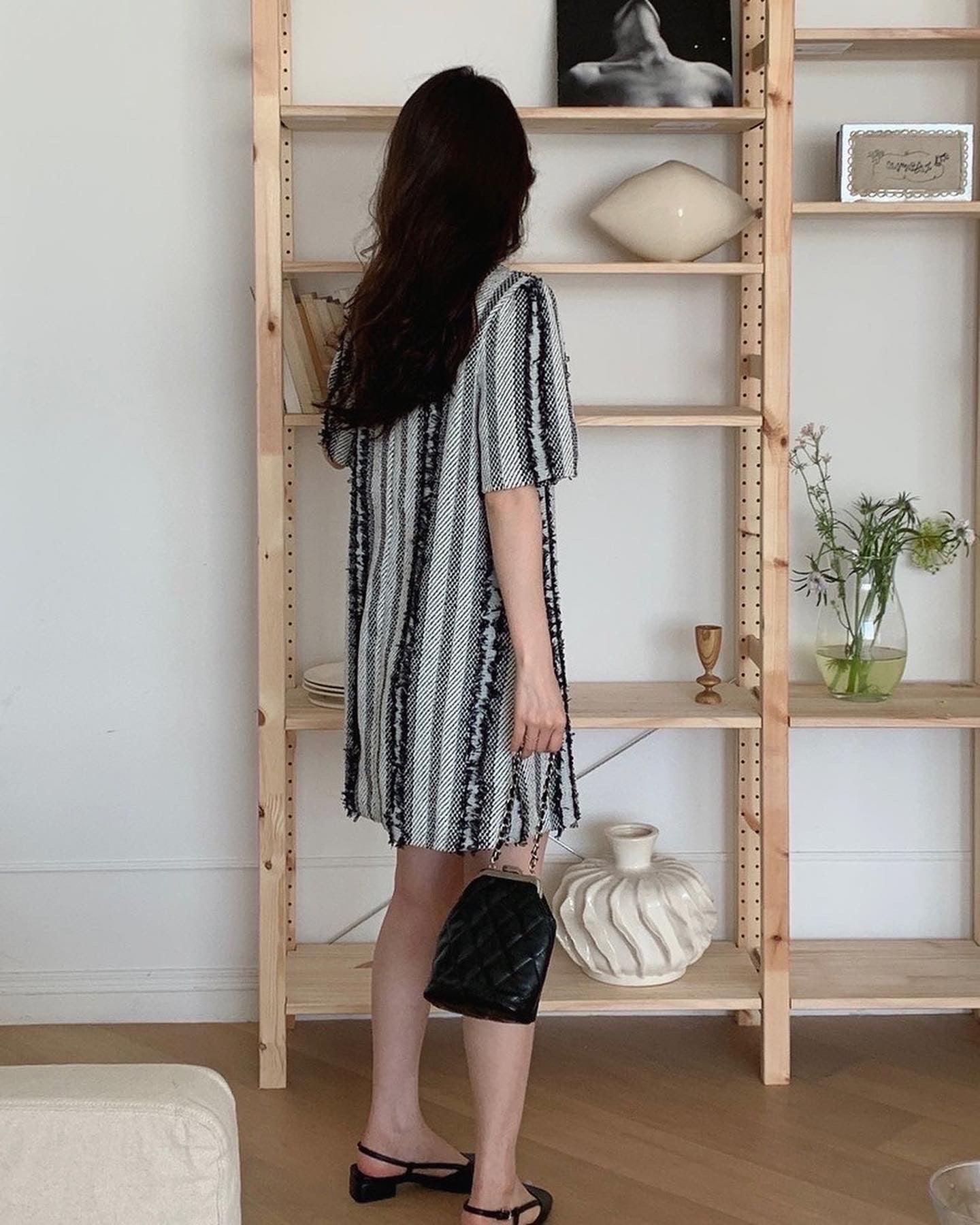 Short-sleeved Fringe Dress