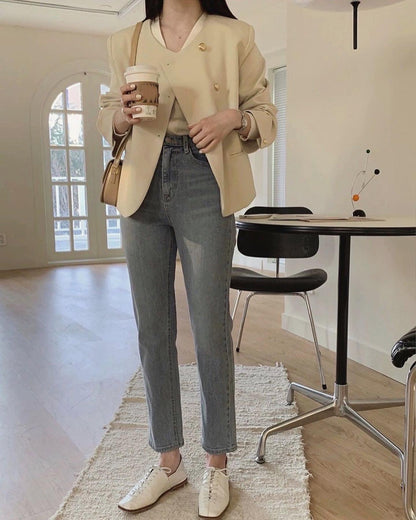 クルーネックジャケット