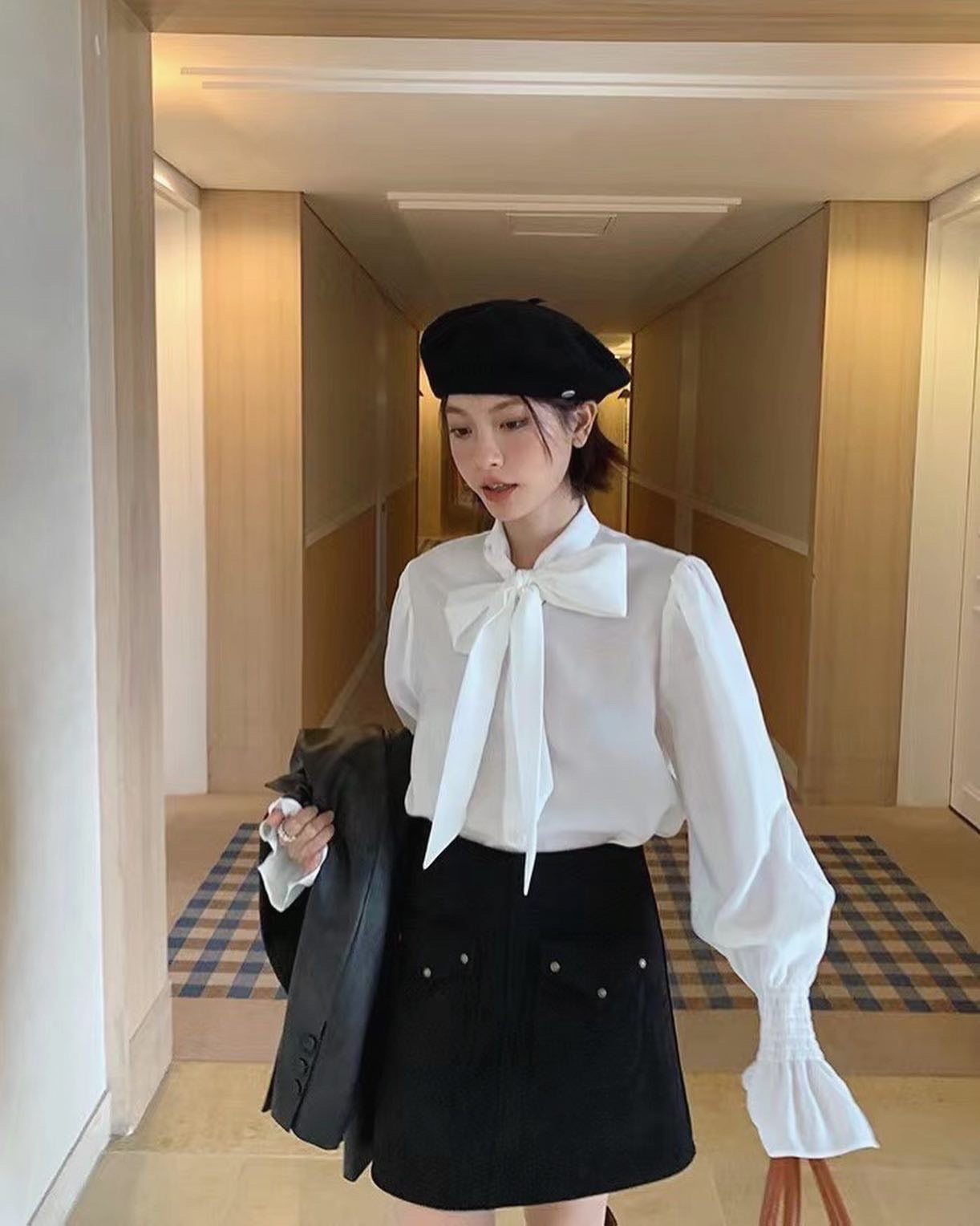 Bow Tie Long Sleeve Shirt