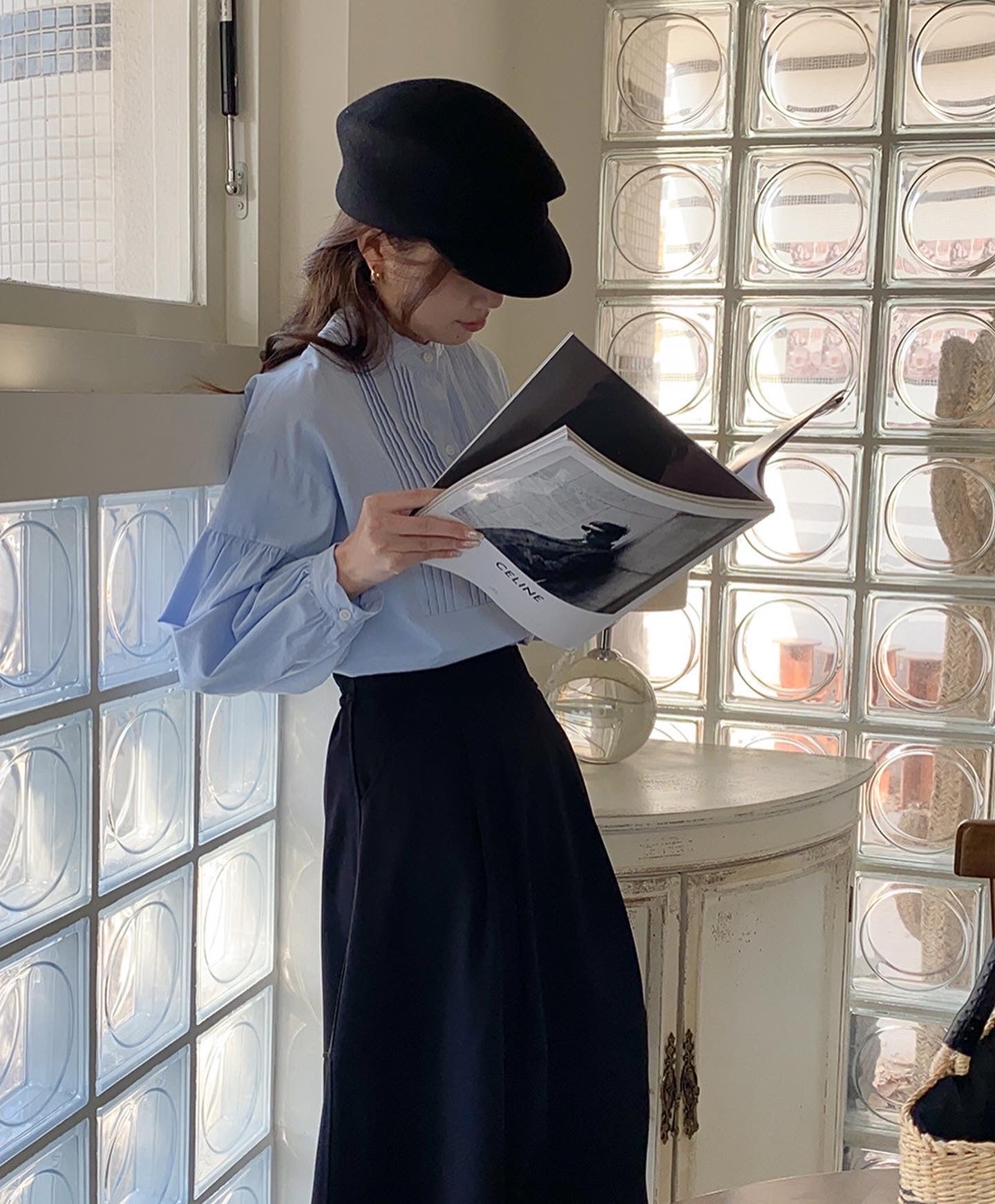 ランタンスリーブシャツ